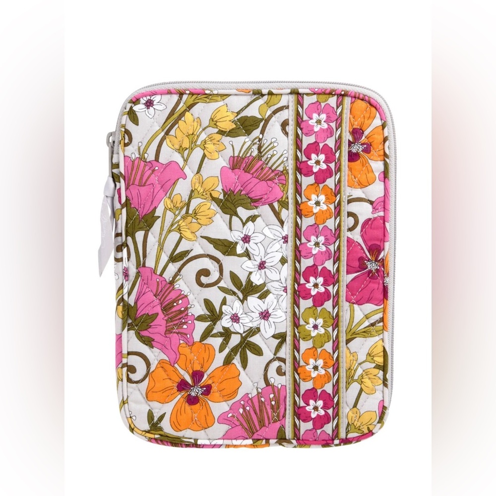 VERA BRADLEY, QUILTED L-ZIP, IPAD OR KINDLE SOFT CASE~TEA GARDEN